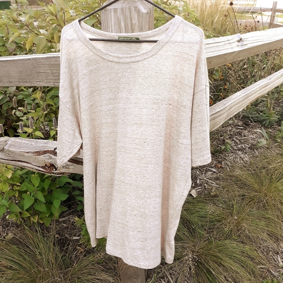 Alternative Earth Tan Crewneck Knit Shirt - Size 3XL Men's Short Sleeve Tee - Picture 6 of 9